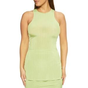 NWOT Naked Wardrobe Take It To The Top‎ Tank In Green Size Large